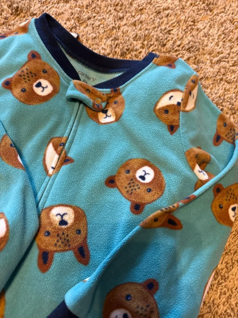 Carter's fleece zippy pajamas - Bundle of 3